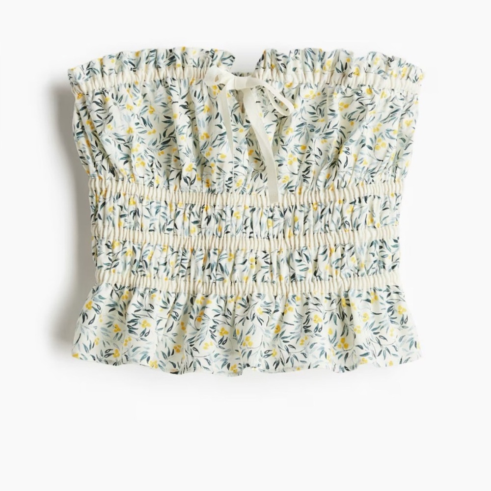 H&M Lemon Tie Tube Top